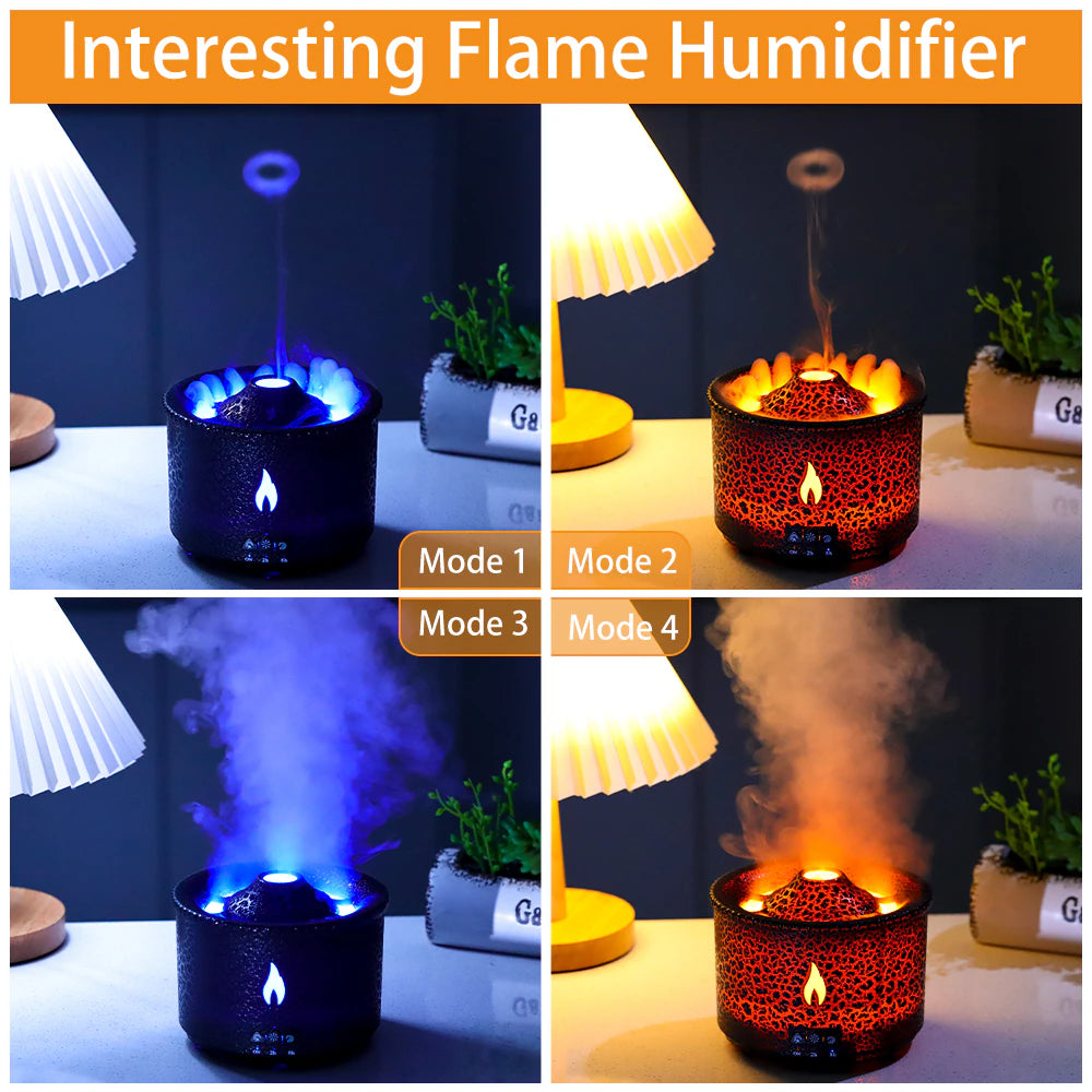 Portable RGB Volcano Essential Oil Diffuser