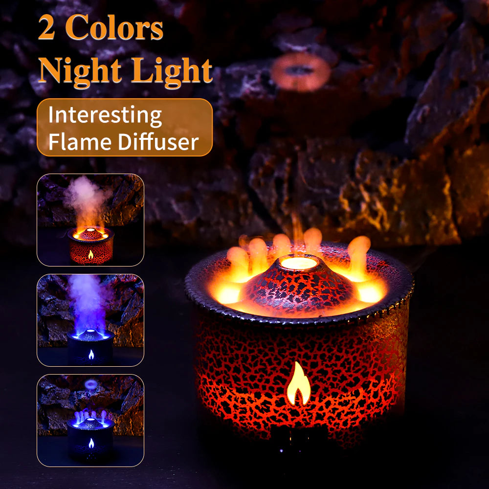 Portable RGB Volcano Essential Oil Diffuser