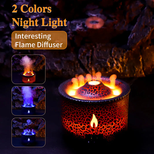 Portable RGB Volcano Essential Oil Diffuser