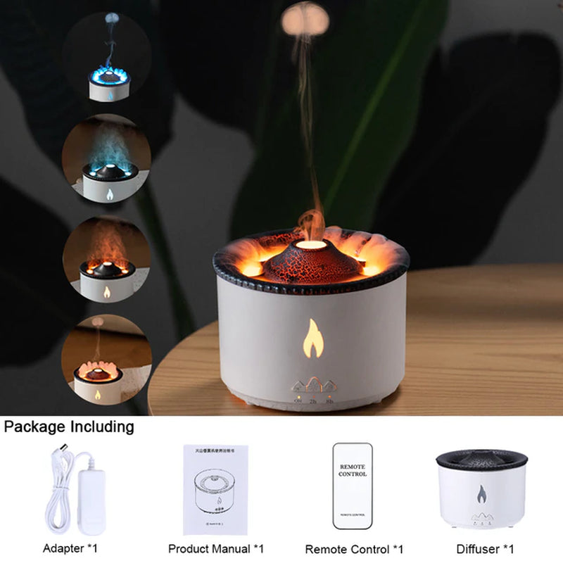Portable RGB Volcano Essential Oil Diffuser