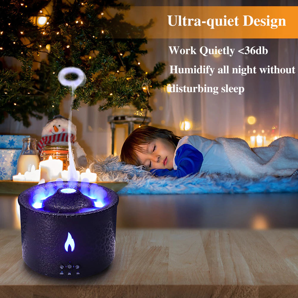Portable RGB Volcano Essential Oil Diffuser