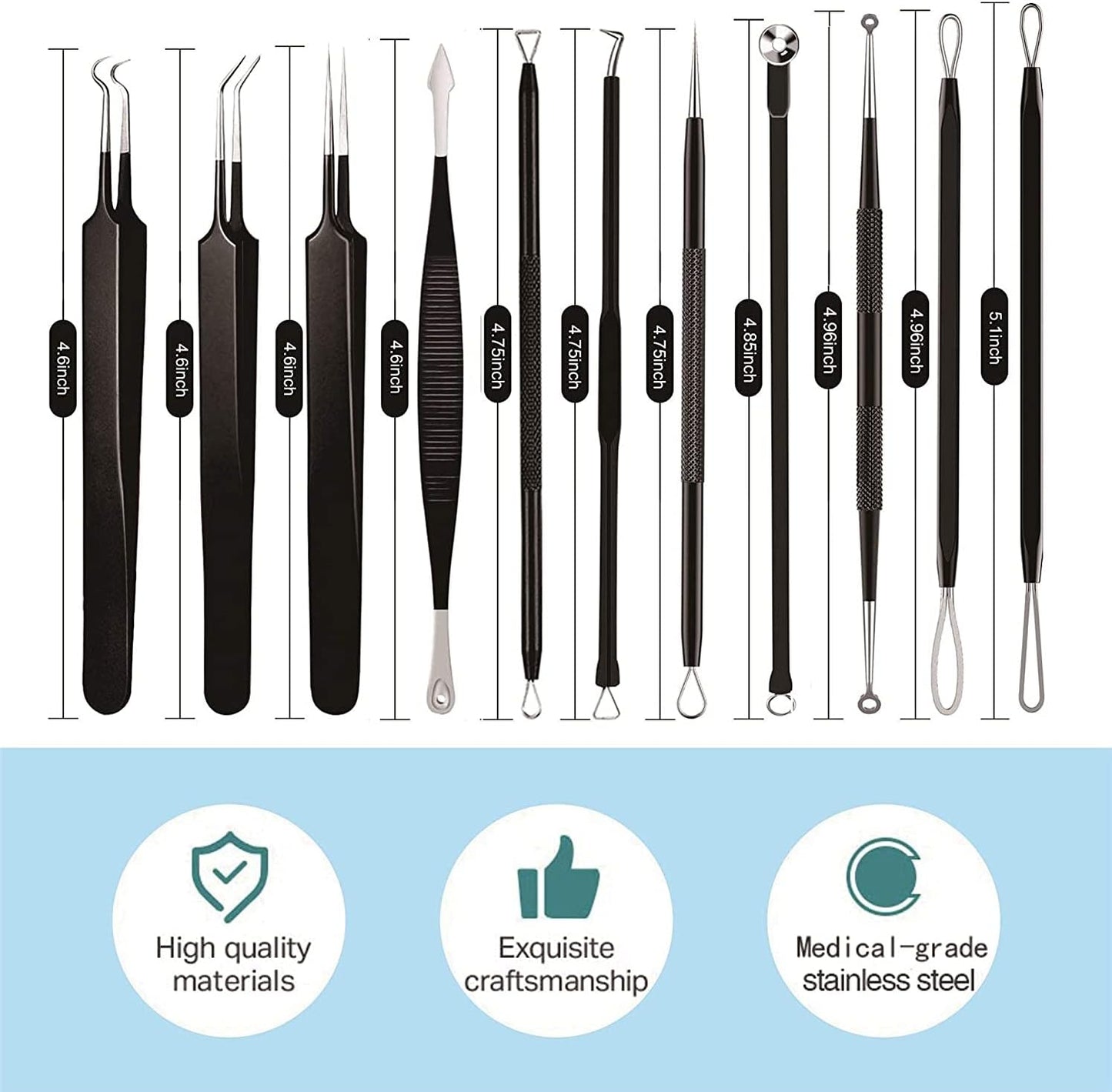 Pimple Popper Tool Kit 11 Pieces