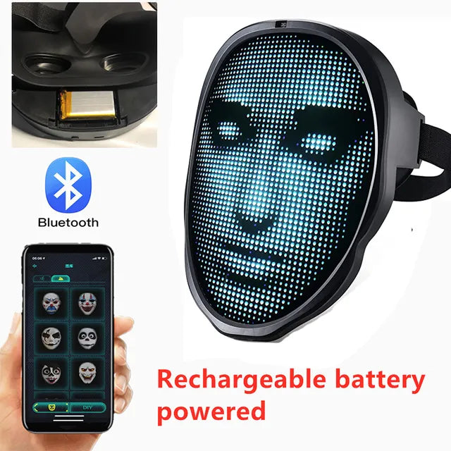 Bluetooth Customizable RGB Face Mask for Holidays