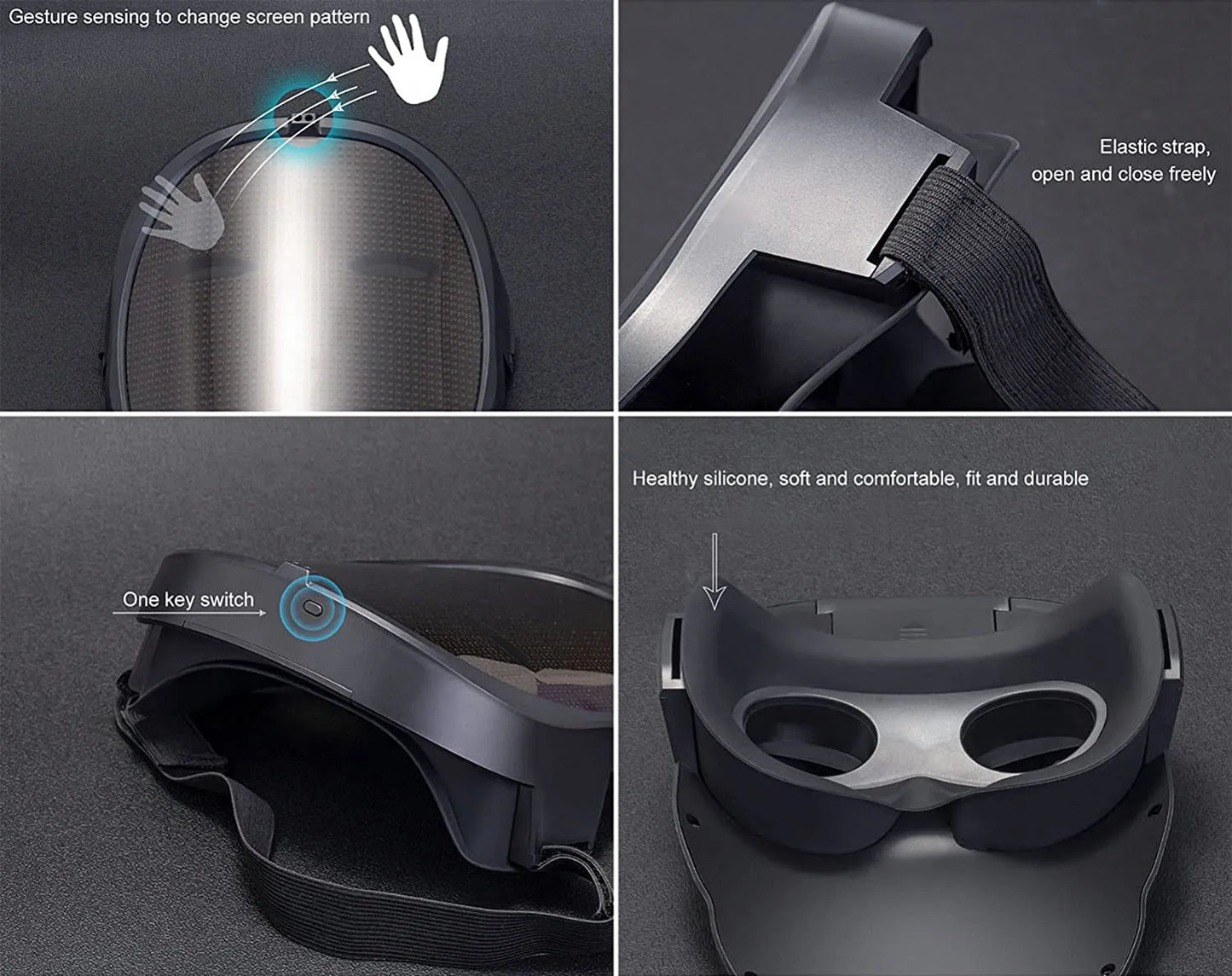 Bluetooth Customizable RGB Face Mask for Holidays