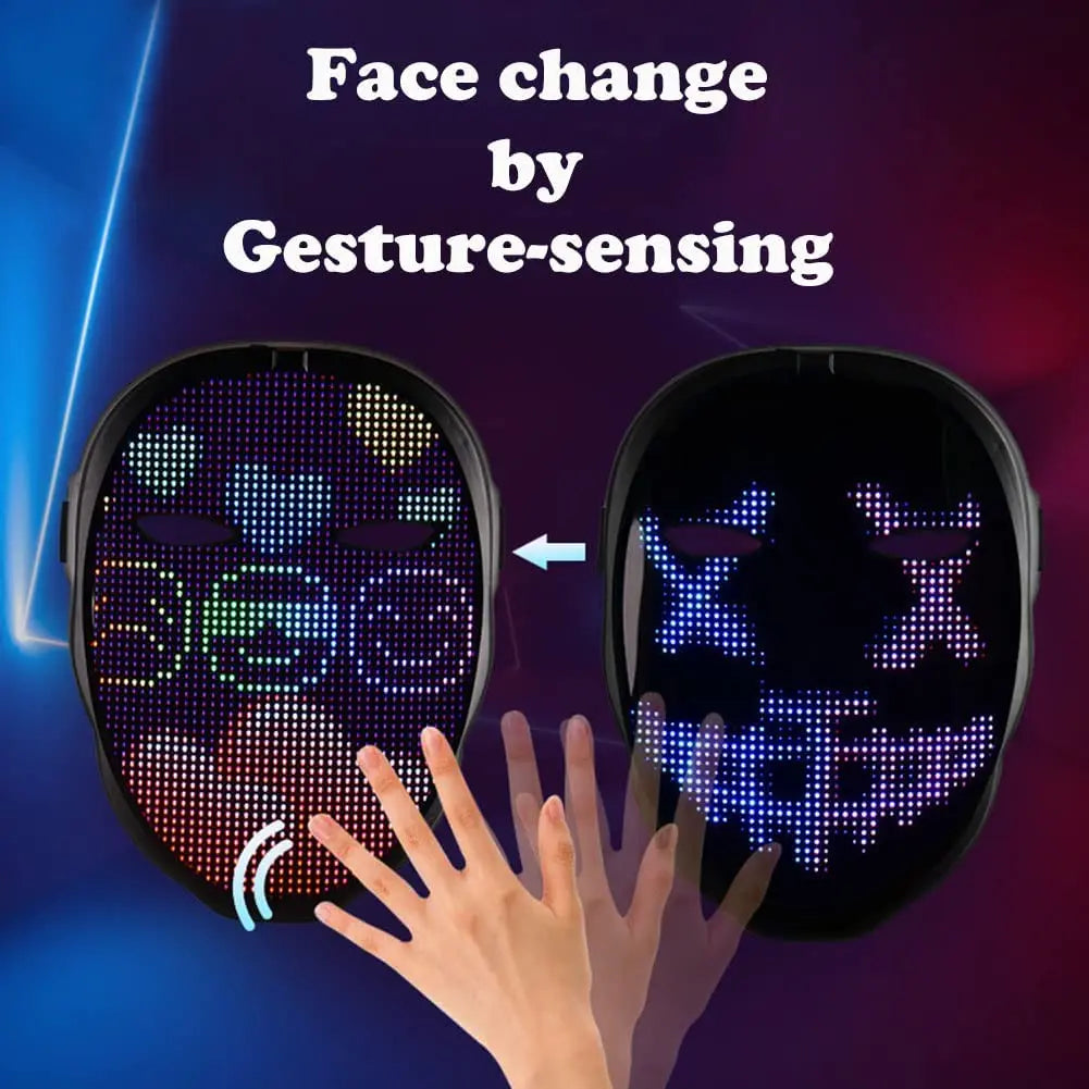 Bluetooth Customizable RGB Face Mask for Holidays